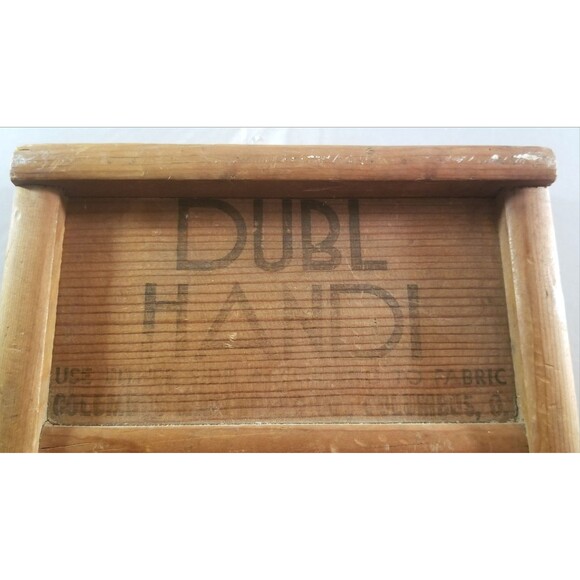 Vintage Washboard DUBL HANDI Columbus Washboard Co. Columbus Ohio 8.5"X18" - Picture 4 of 4